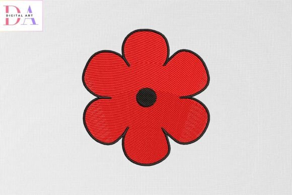 A Practical Review of the Simple Red Flower Embroidery Design