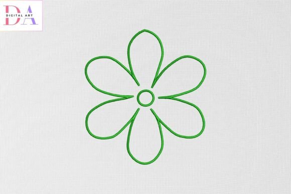 A Review of the Green Outline Flower Embroidery Design