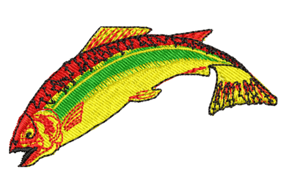 A Seller's Review: Creative Fabrica's Beautiful Fish Embroidery Design