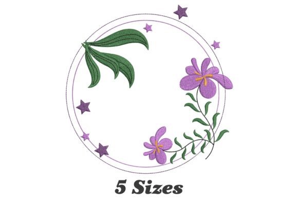 A Seller's Review: The Iris Flower Circle Frame Embroidery Design