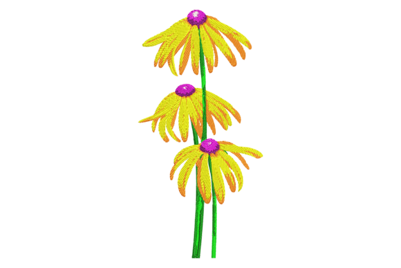 An Embroidery Designer’s Review of Black Eyed Susan Flowers
