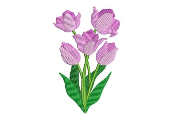 An Embroidery Seller's Review of Purple Flower Bouquets