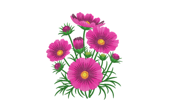 Cosmos Flowers Embroidery Design: A Business Branding Review