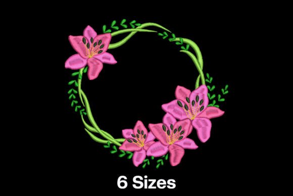 Embroidery Designer Review: Beautiful Floral Wreath from Creative Fabrica