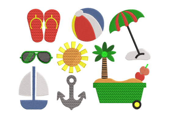 Evaluating the Summer Beach Embroidery Design Pack
