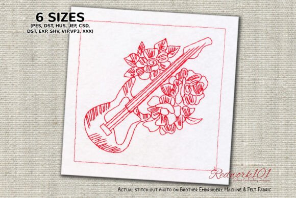 Pleasant Musical Guitar & Roses Embroidery Review