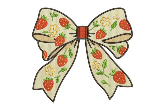 Strawberry Bow Embroidery: A Seasonal Design Review